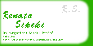 renato sipeki business card